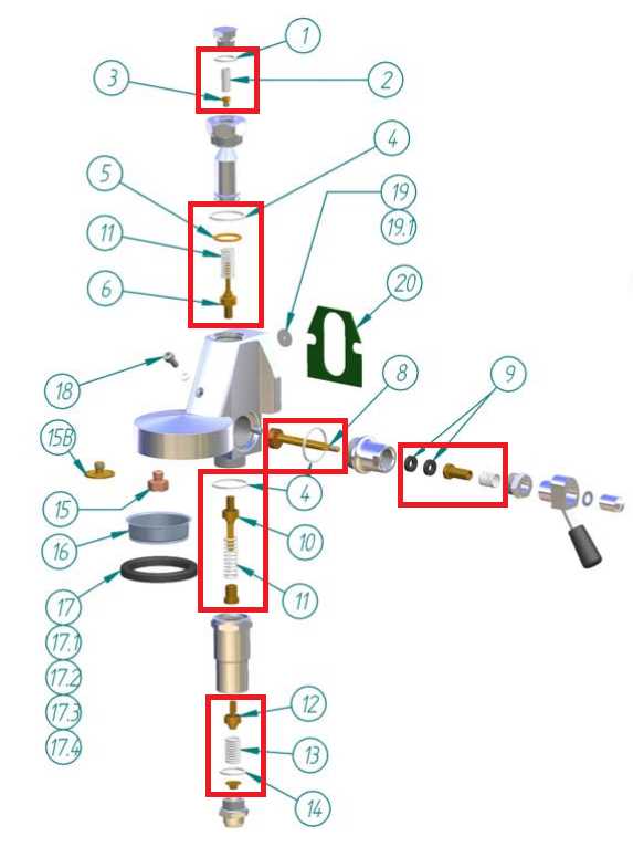 e61 group head parts diagram