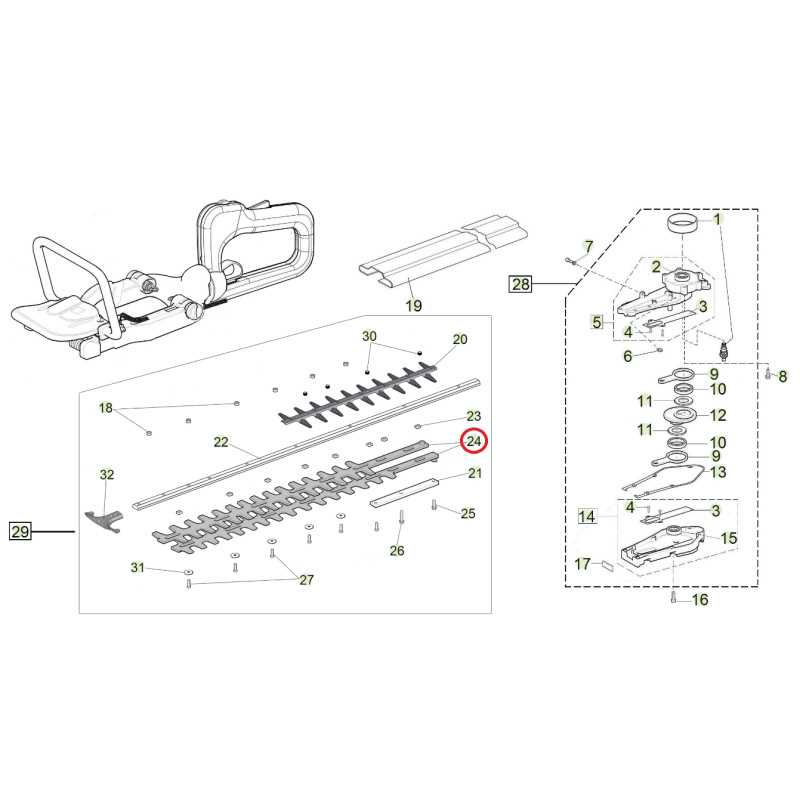 echo hedge trimmer parts diagram