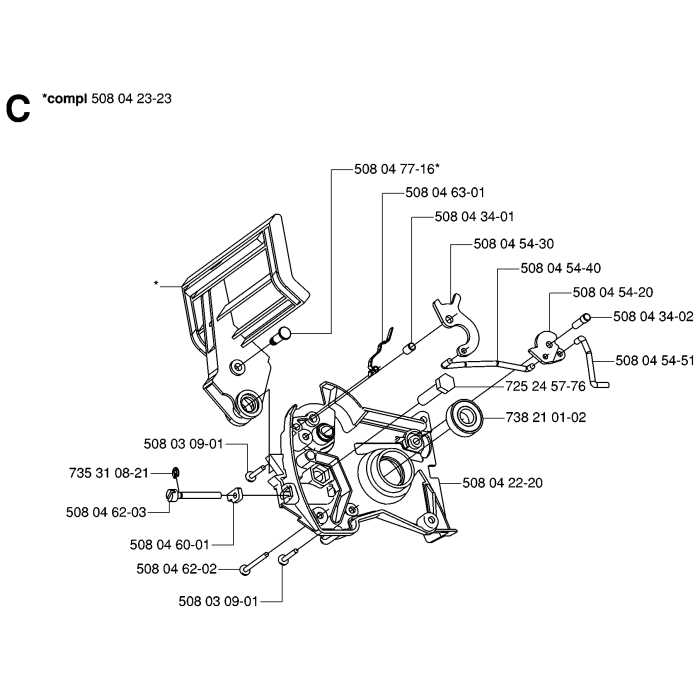 electric chainsaw parts diagram