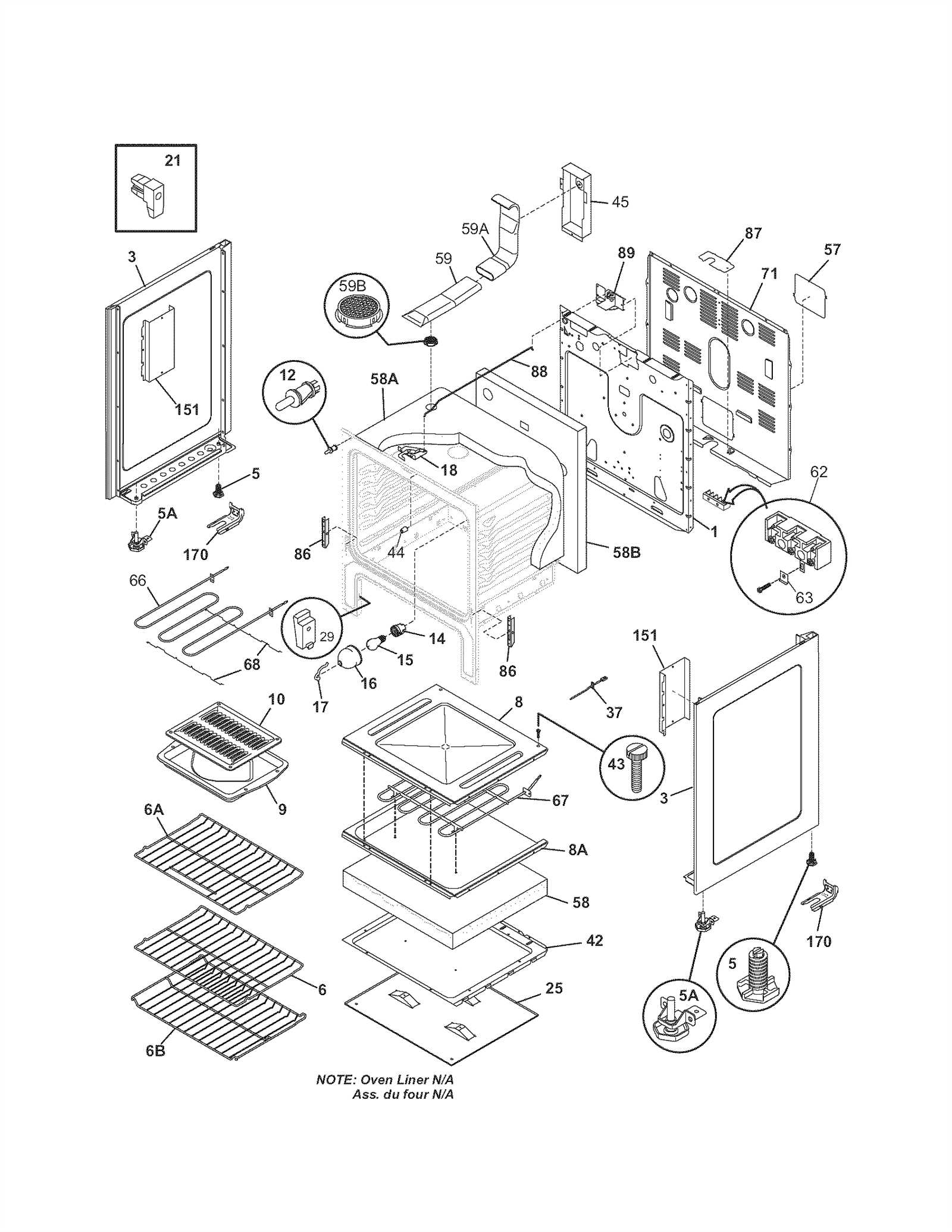 electric range parts diagram