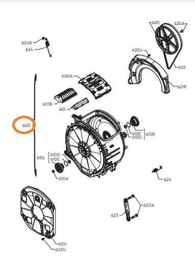 electrolux front load washer parts diagram