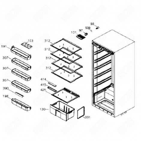 electrolux refrigerator parts diagram