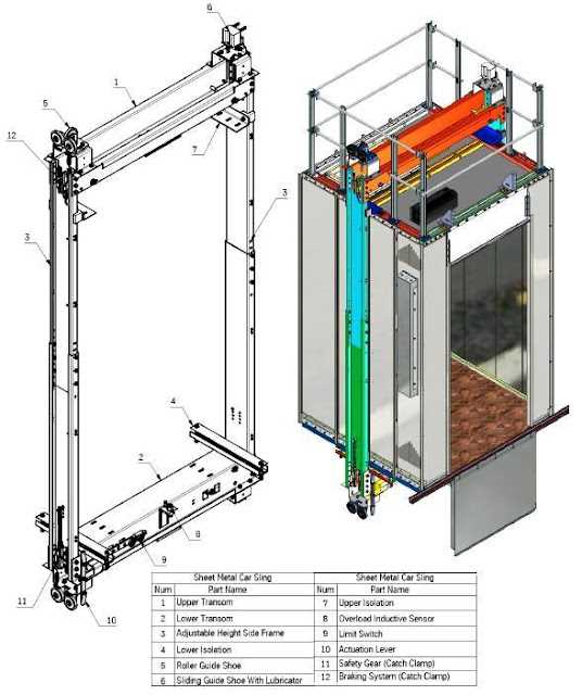 elevator door parts diagram