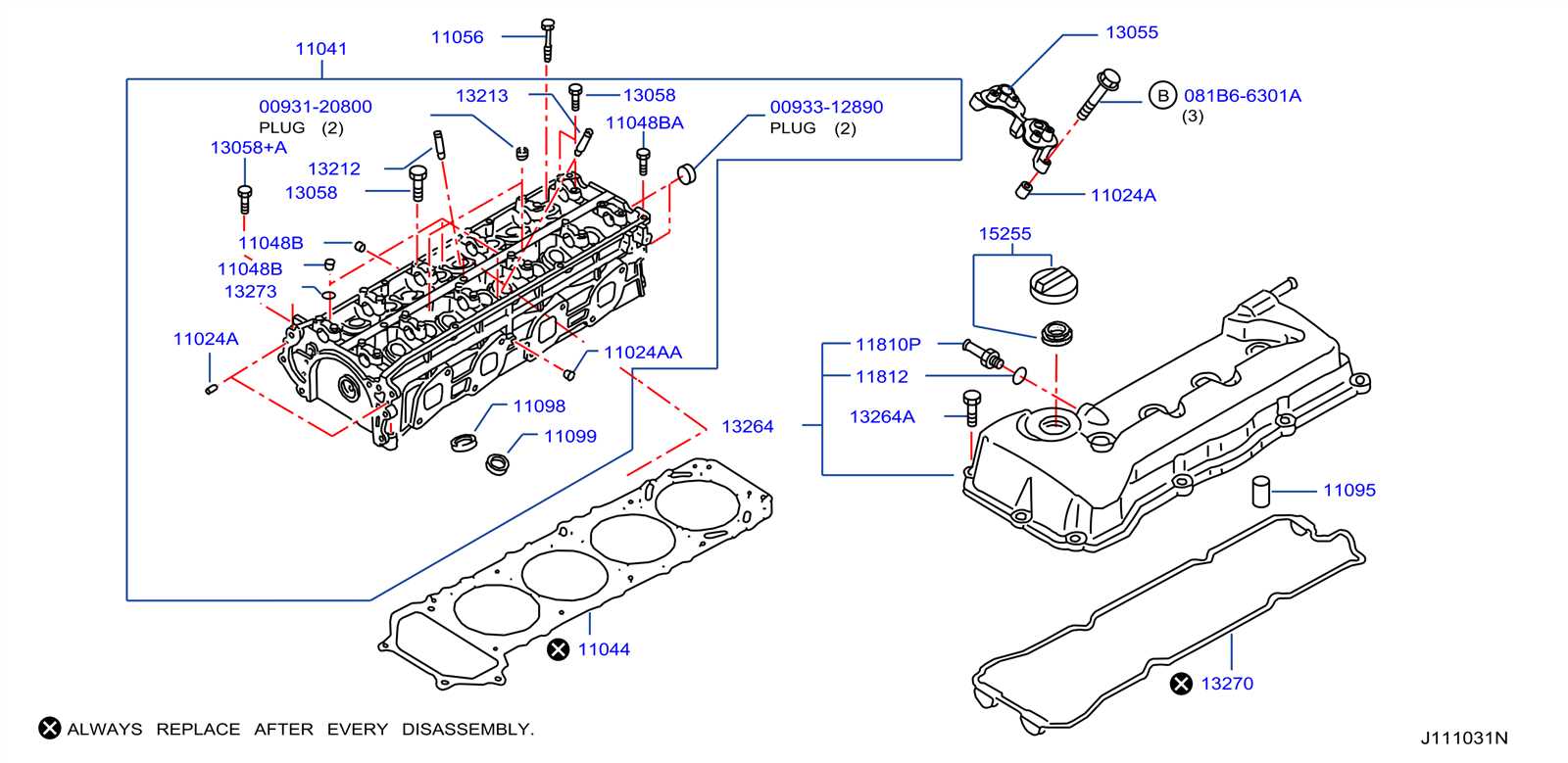 engine valve parts diagram