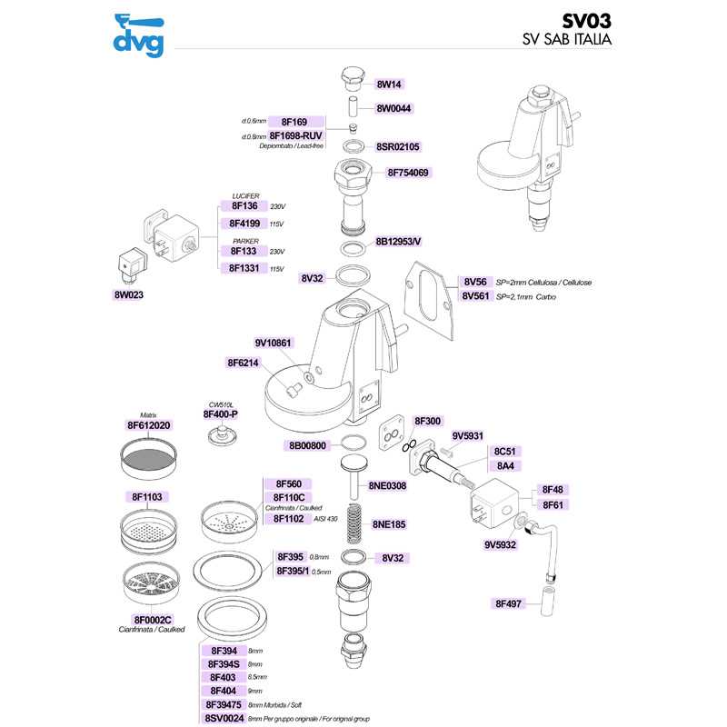 expobar office lever parts diagram