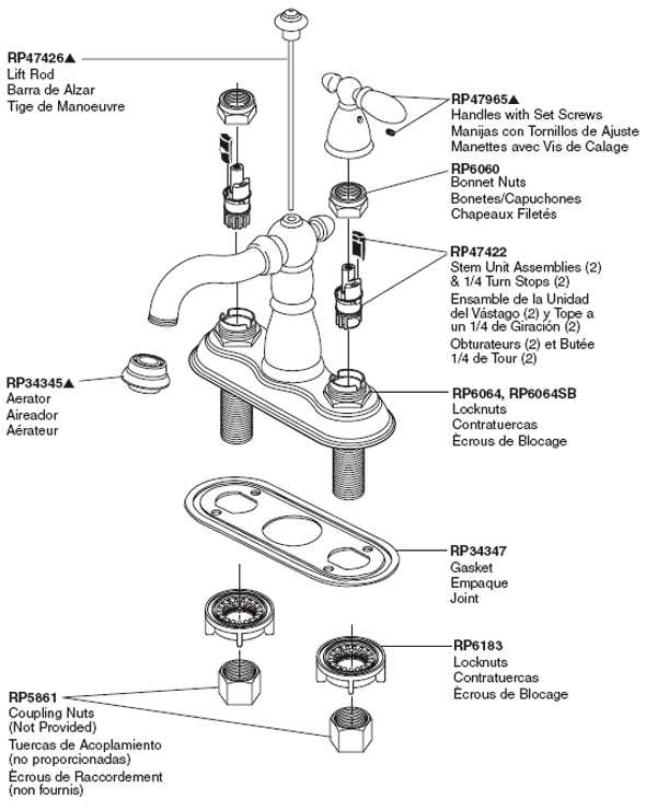 faucet aerator parts diagram