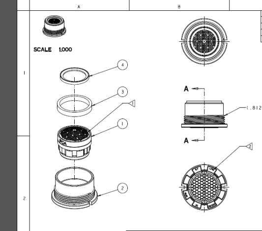 faucet aerator parts diagram