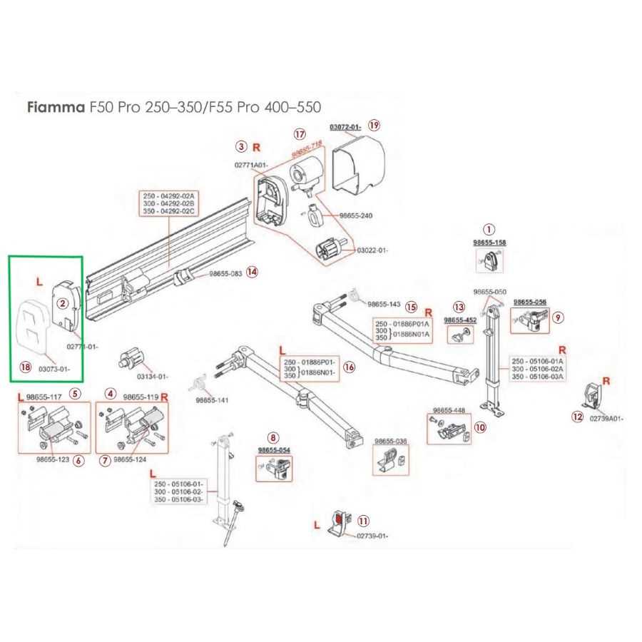 fiamma f45 awning parts diagram