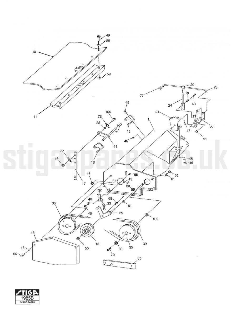 flail mower parts diagram