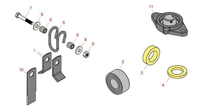 flail mower parts diagram