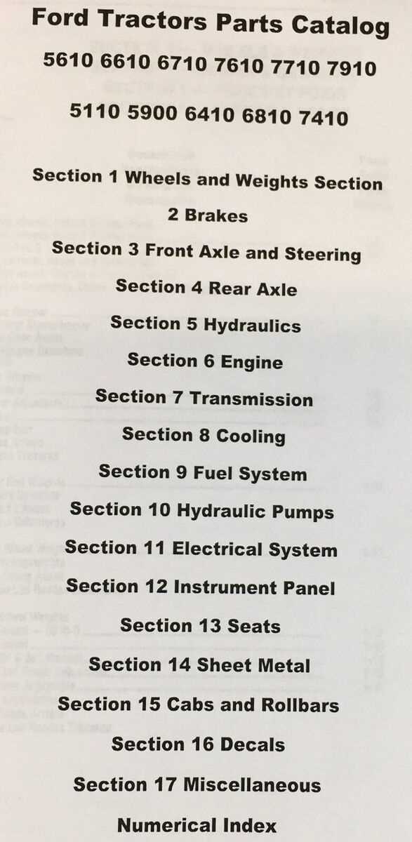 ford 5610 parts diagram