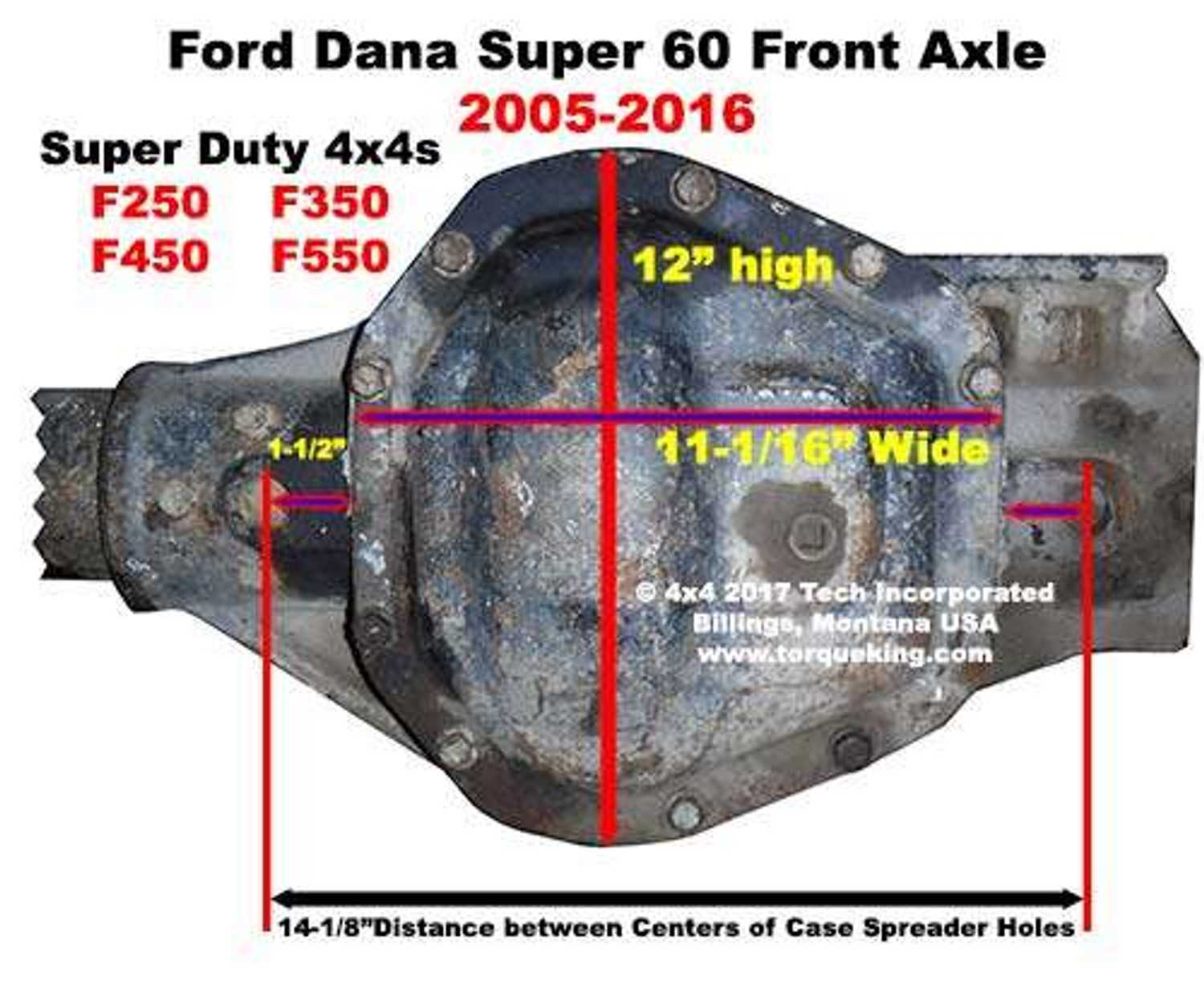 ford dana 44 front axle parts diagram