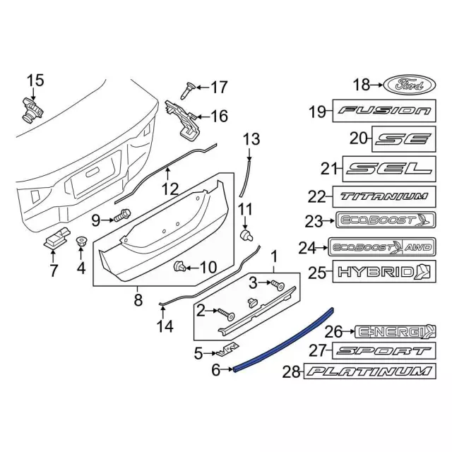 ford fusion parts diagram