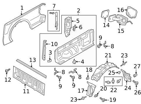 ford ranger frame parts diagram