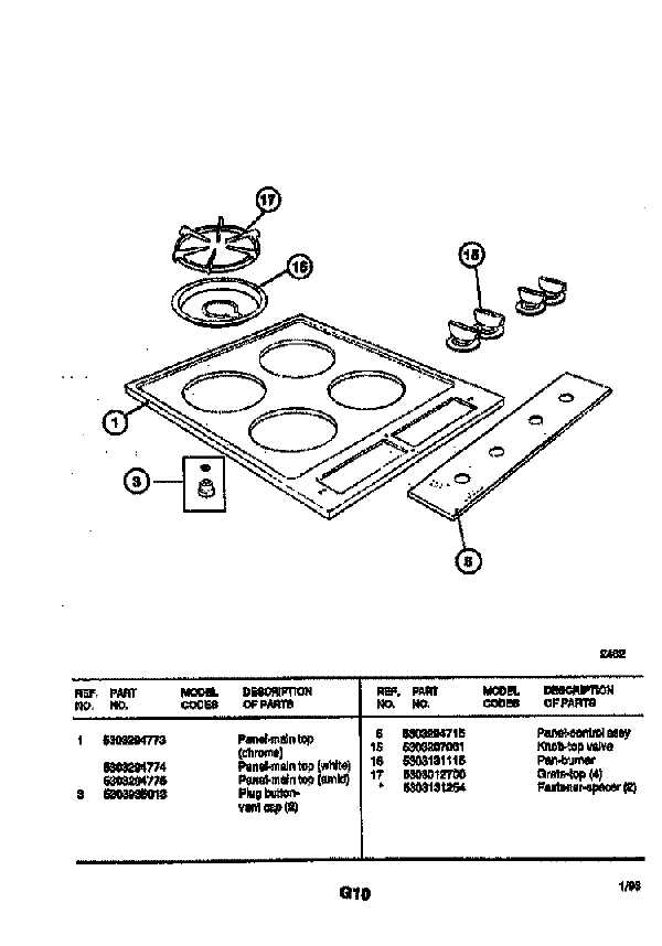 frigidaire parts diagram