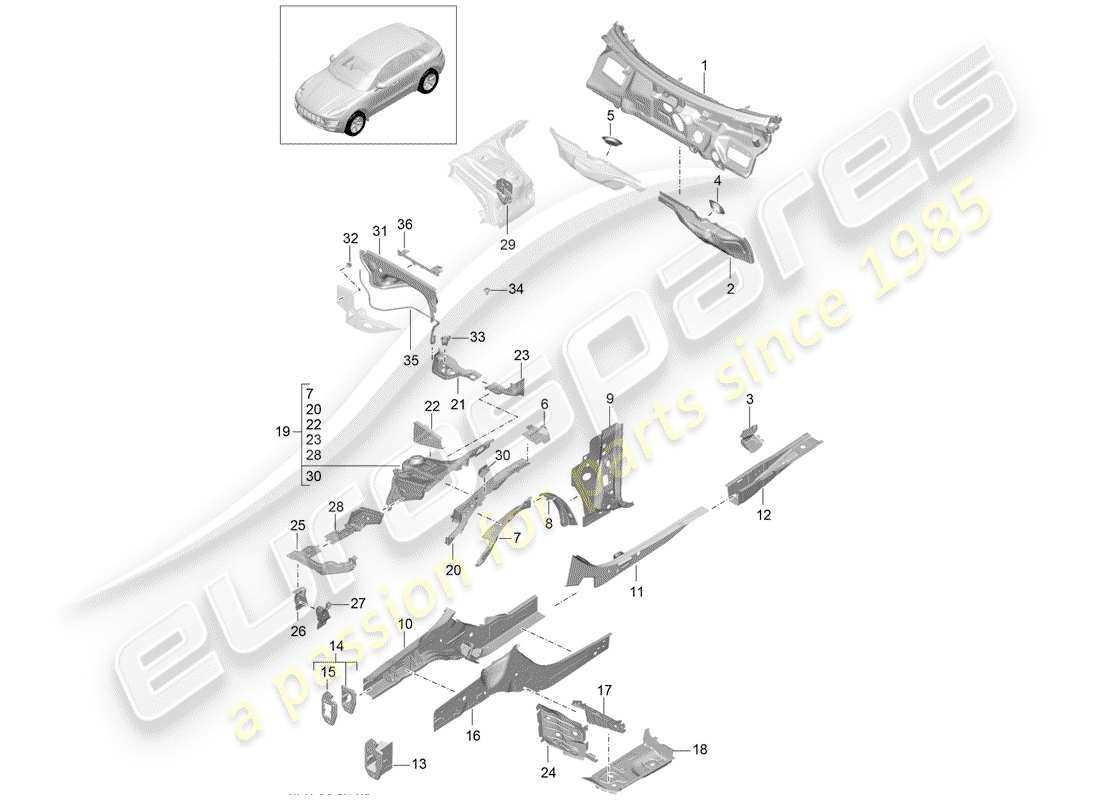 front end parts diagram