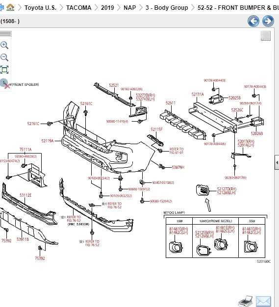 front end parts diagram