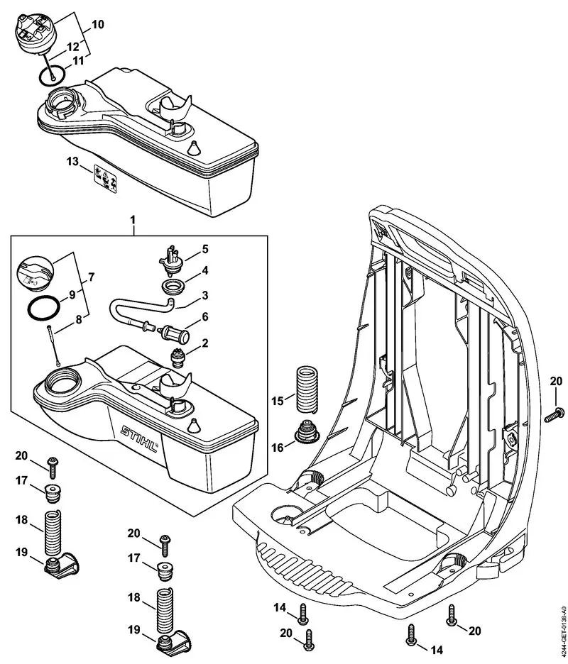 fuel tank parts diagram