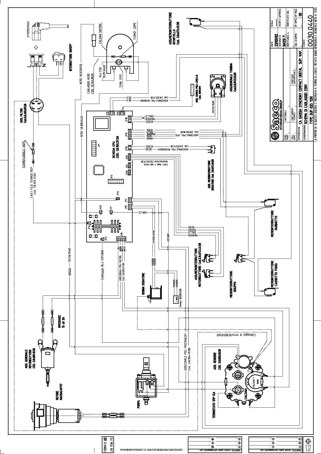 gaggia brera parts diagram