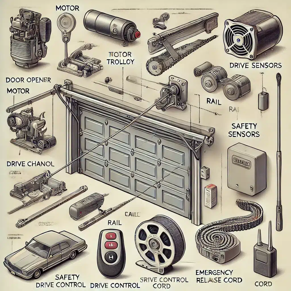 garage door opener parts diagram