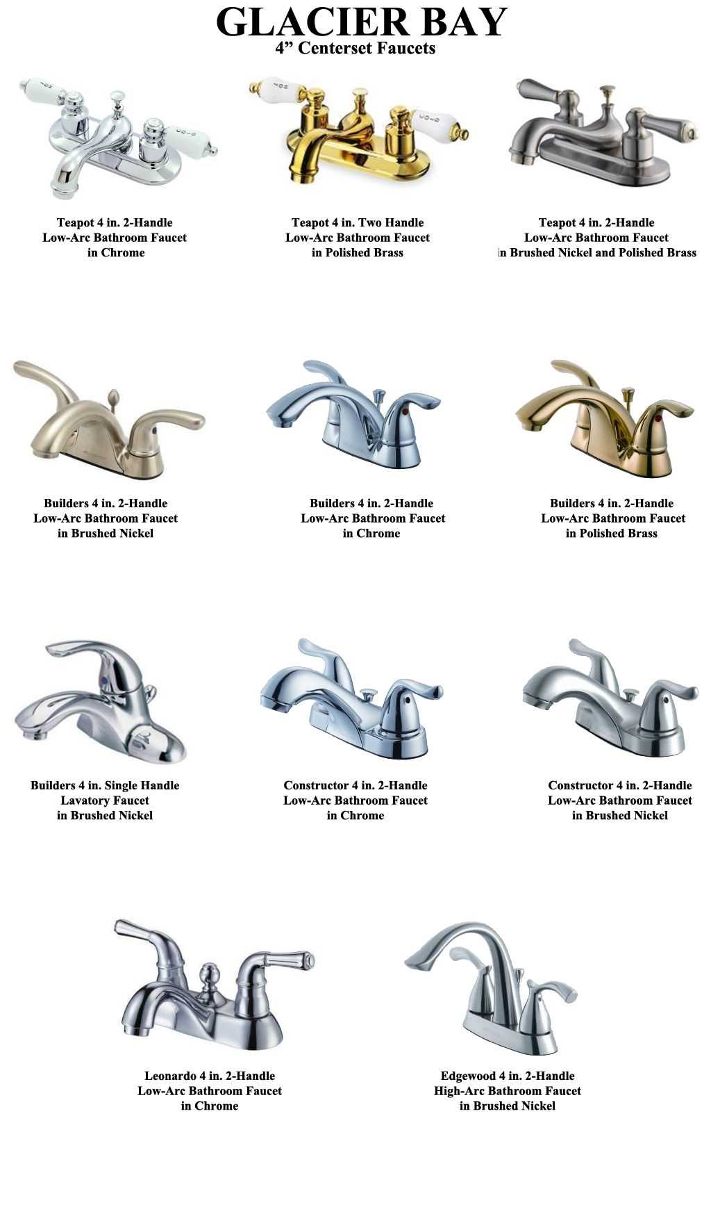 glacier bay shower parts diagram