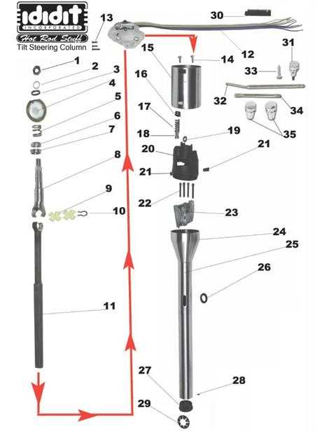 gm steering column parts diagram