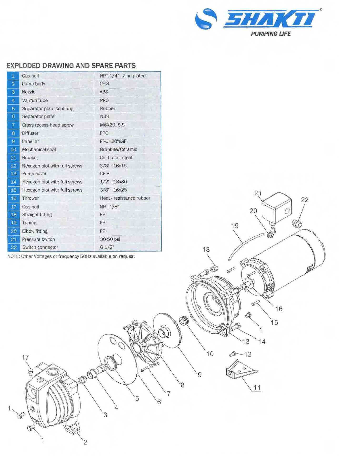 goulds jet pump parts diagram