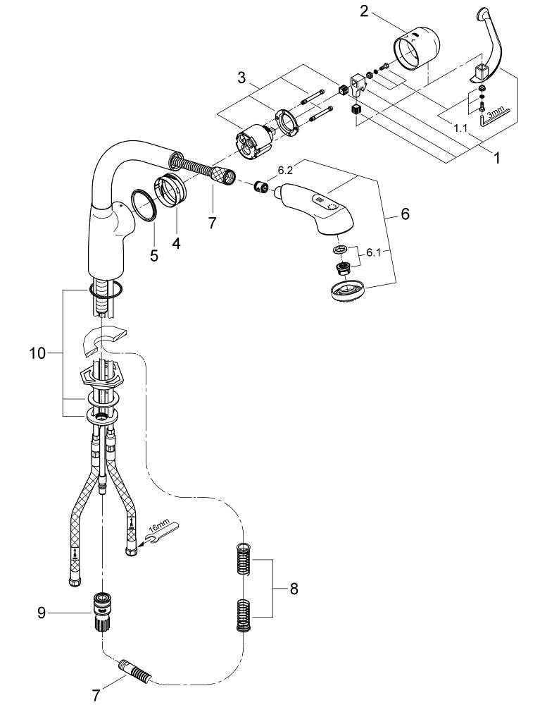 grohe ladylux faucet parts diagram