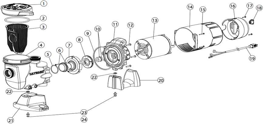 hayward northstar pump parts diagram