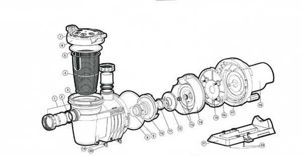 hayward northstar pump parts diagram