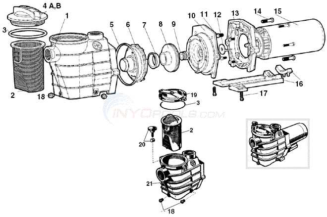 hayward super ii pump parts diagram