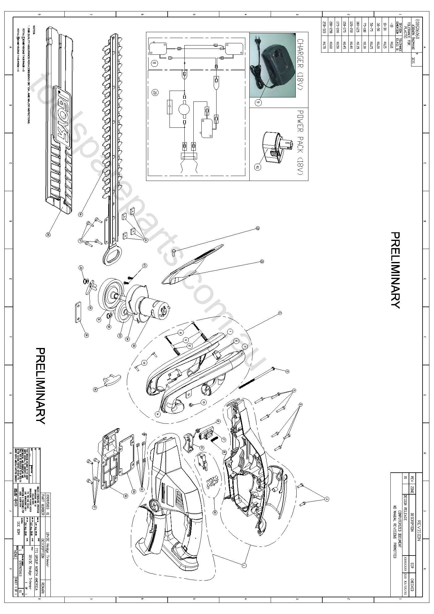 hedge trimmer parts diagram