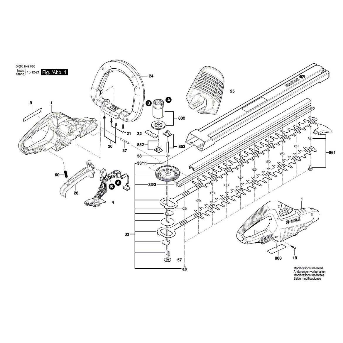 hedge trimmer parts diagram