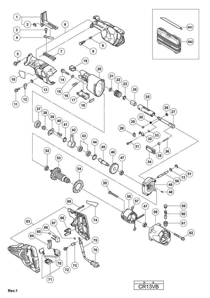 hitachi miter saw parts diagram