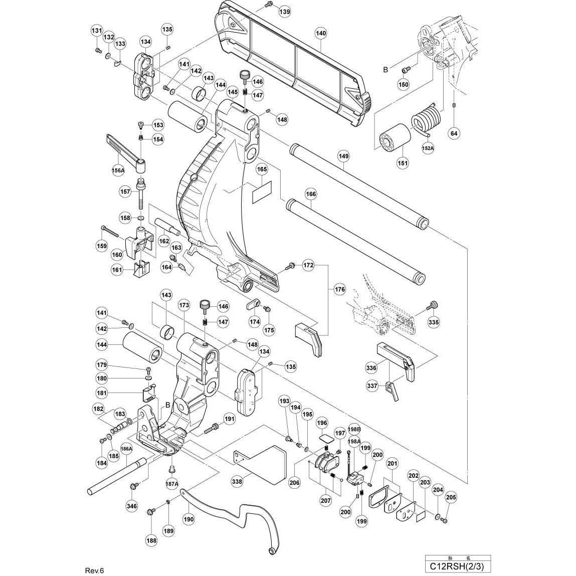 hitachi miter saw parts diagram