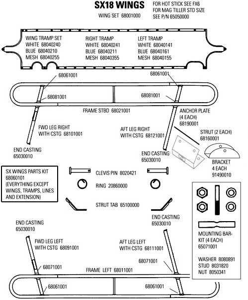 hobie kayak parts diagram