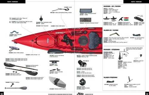 hobie kayak parts diagram