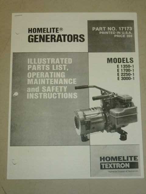 homelite generator parts diagram