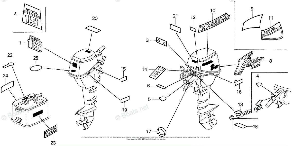 honda 9.9 outboard parts diagram