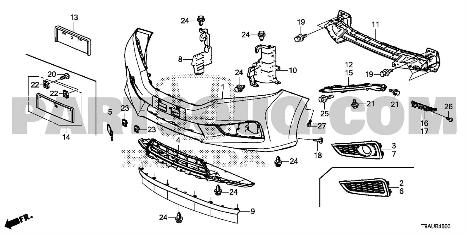 honda civic 2017 parts diagram