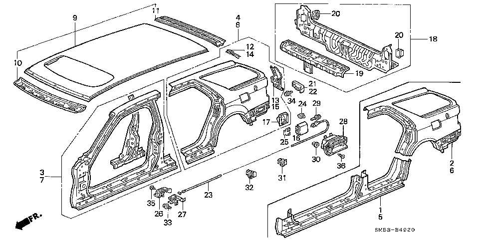 honda crv body parts diagram