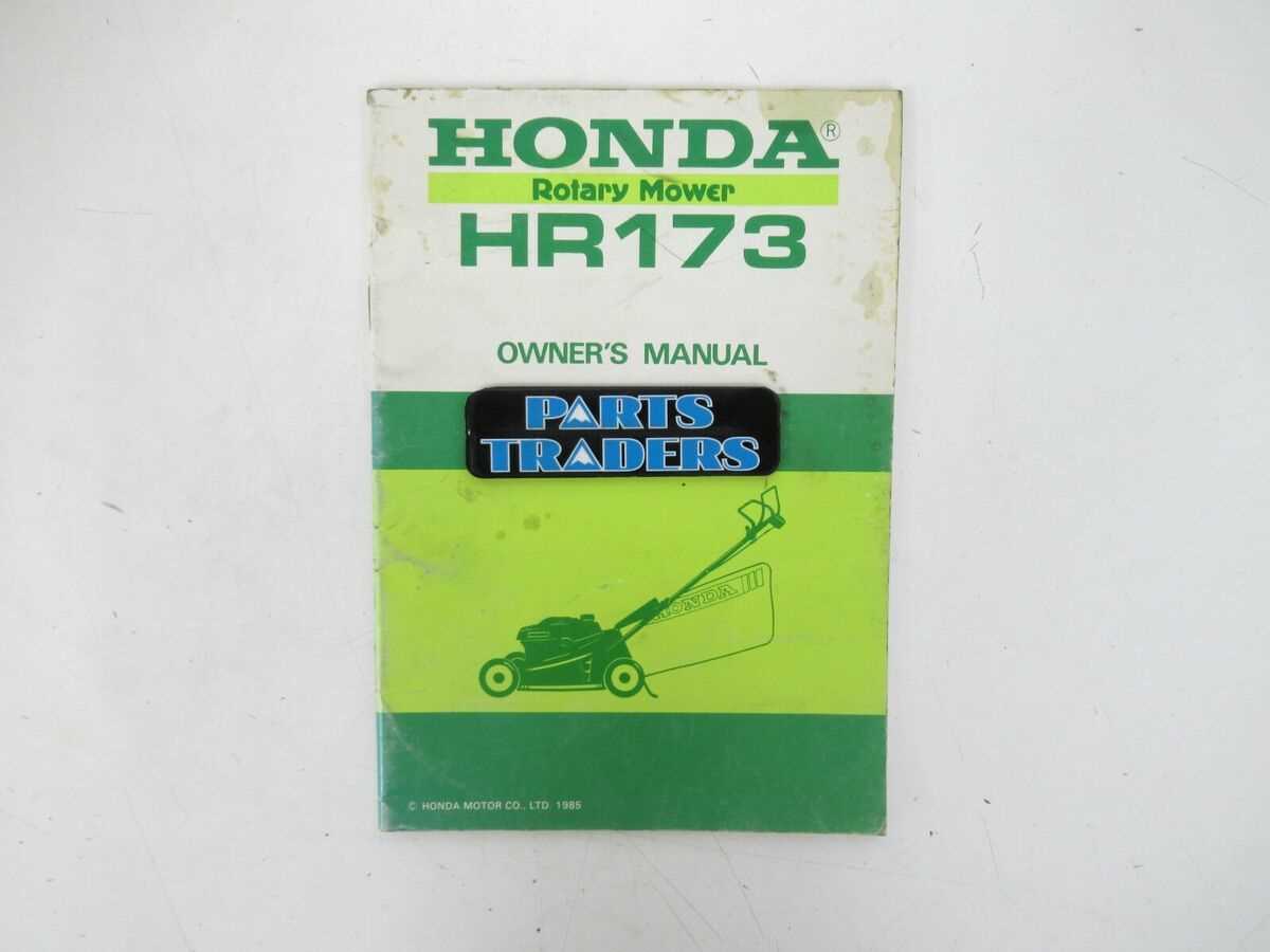 honda hr173 parts diagram