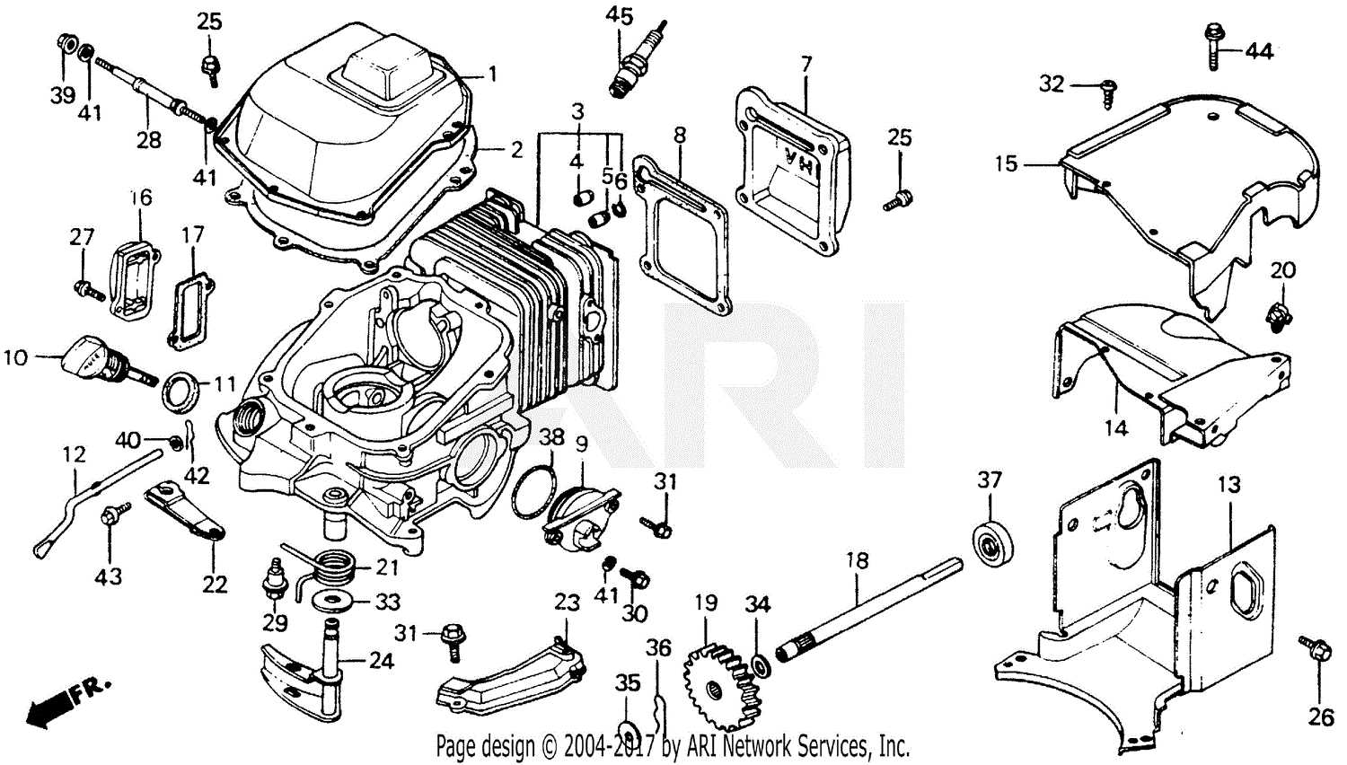 honda lawn mower engine parts diagram