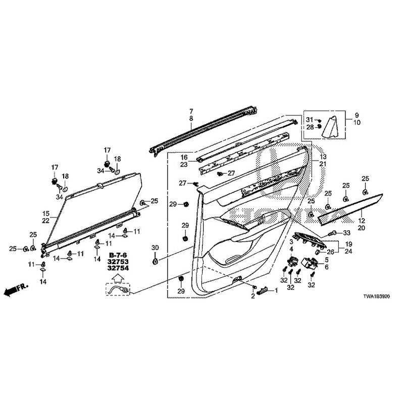 honda odyssey sliding door parts diagram