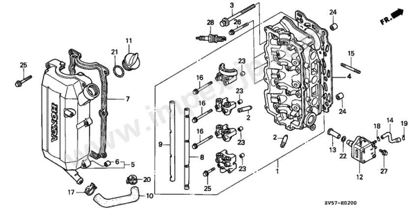 honda outboard motor parts diagram