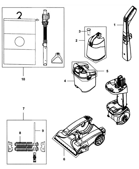 hoover dual power pro carpet washer parts diagram