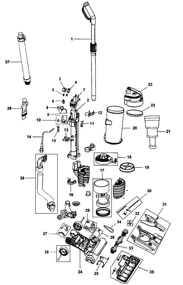 hoover max extract 77 parts diagram