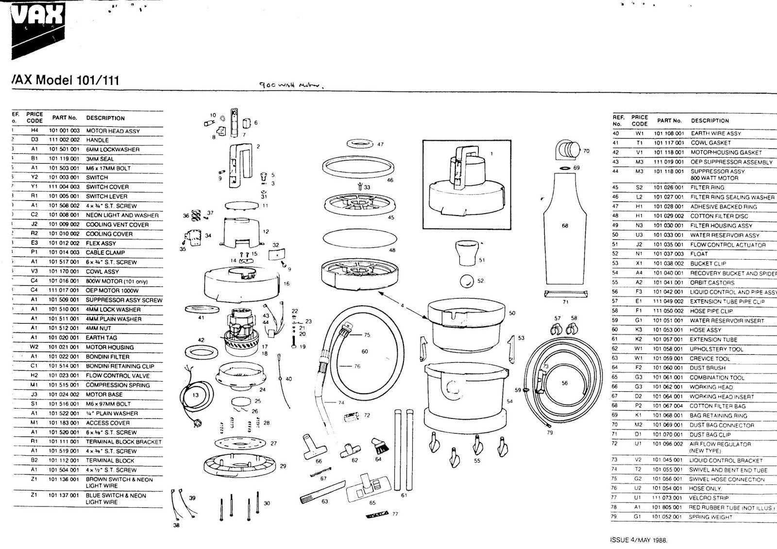 hoover steamvac parts diagram