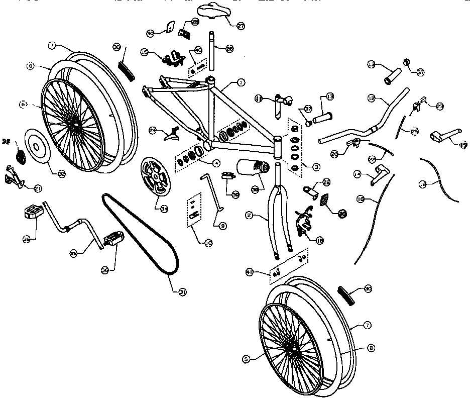 huffy bike parts diagram