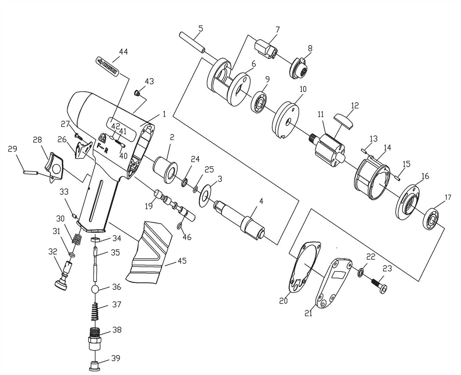 husky spray gun parts diagram